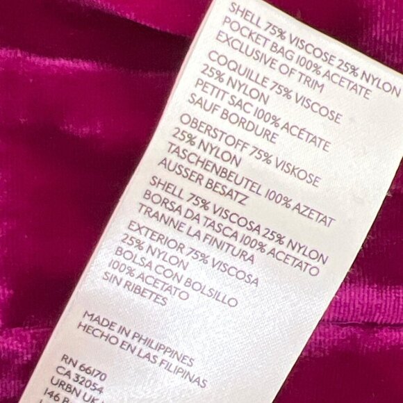 BY ANTHROPOLOGIE Velvet Tulip Back Blazer Jacket Raspberry M NWOT - Picture 6 of 6